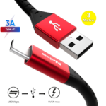 3 Metre Type-C USB Şarj Kablosu  (Metal Başlıklı)